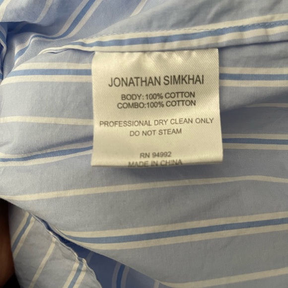 Jonathan Simkhai ruffle-sleeve button down shirt - Picture 6 of 7